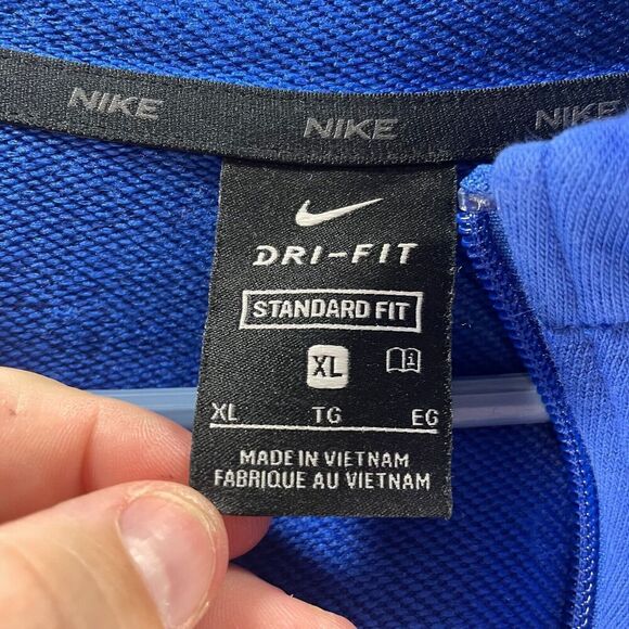 Nike Jacket Mens Extra Large Blue Cowl Neck Hoodie Sweatshirt Full Zip Casual - Picture 7 of 13